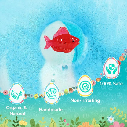 🐰Easter Surprise Bath Bombs for Kids (24-Pack)🌿 Non-Toxic & Safe for Kids 👶