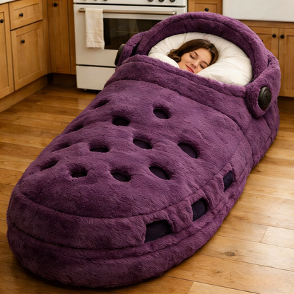 🔥Hot Sale 50% Off🌟 Fluffy Crocs Shoes Sleeping Bag – Soft, Warm & Hug-Ready Cozy