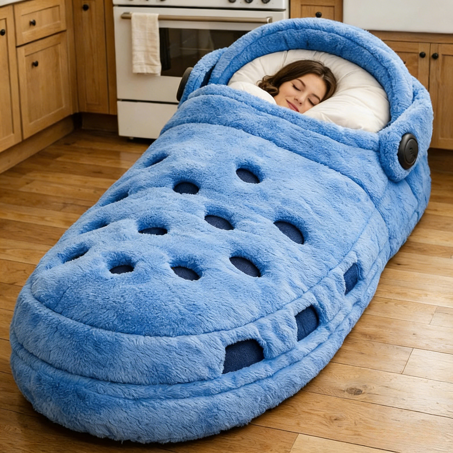 🔥Hot Sale 50% Off🌟 Fluffy Crocs Shoes Sleeping Bag – Soft, Warm & Hug-Ready Cozy