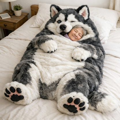 🔥Hot Sale 50% Off🌟 Fluffy Animal Sleeping Bag – Soft, Warm -Ready Cozy